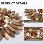 Honiway 12" Boho Sunburst Decorative Wall Mirror