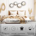Hicarer 4-Piece Round Metal Wall Mirror Set