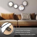 Hicarer 4-Piece Round Metal Wall Mirror Set