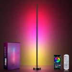 Smart RGBICW LED Corner Floor Lamp with App Control