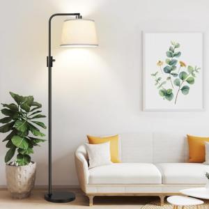 Dimmable Arc Floor Lamp with LED Edison Bulb