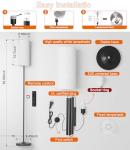 Dimmable Floor Lamp with Remote and Foot Switch