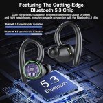 Bluetooth 5.3 Sport Wireless Earbuds with Noise Canceling