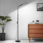 Bright LED Floor Lamp with Adjustable Gooseneck
