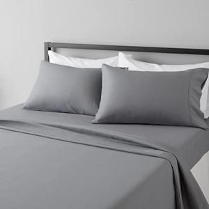 Amazon Basics Super Soft Microfiber 4-Piece Bed Sheet Set