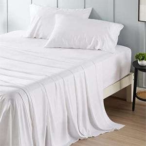 Cooling Queen Sheet Set, Bamboo Breathable Bedding