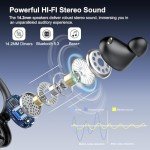 Bluetooth 5.3 Sport Wireless Earbuds with Noise Canceling