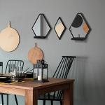 JACKCUBE Geometric Wall Mirrors Set of 3