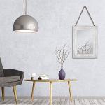 DECORKEY Rustic Rectangle Wall Mirror with Rope