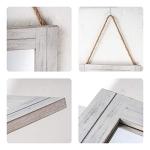 DECORKEY Rustic Rectangle Wall Mirror with Rope