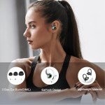 Bluetooth 5.3 Sport Wireless Earbuds with Noise Canceling