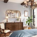 Gold Beveled Full-Length Wall Mirror, 24"x48