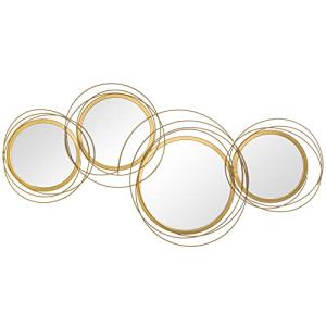 Modern Gold Metal Wall Art Mirror Decor