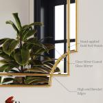 Gold Beveled Full-Length Wall Mirror, 24"x48
