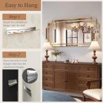 Gold Beveled Full-Length Wall Mirror, 24"x48