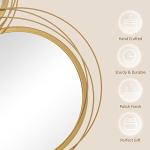 Modern Gold Metal Wall Art Mirror Decor
