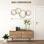 Modern Gold Metal Wall Art Mirror Decor