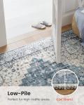 Washable 8x10 Vintage Area Rug with Non-Slip Backing