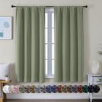 Sage Green Blackout Curtains Set for Bedroom