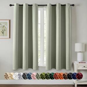 Sage Green Blackout Curtains - 2 Panels, 63 Inch