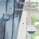 Dusty Blue Geometric Curtains - 2 Panel Set