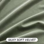 Sage Green Velvet Room Darkening Curtains, 84 inches