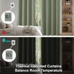 Sage Green Blackout Curtains Set for Bedroom