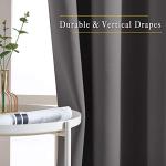 NICETOWN Gray Blackout Curtains - 84 Inch, 2 Panels