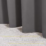 NICETOWN Gray Blackout Curtains - 84 Inch, 2 Panels