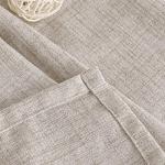 Beige Semi-Sheer Linen Curtains - 2 Panels