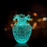Luminous Waves Glass Flower Vase for Home Decor