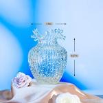 Luminous Waves Glass Flower Vase for Home Decor