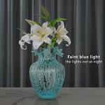 Luminous Waves Glass Flower Vase for Home Decor