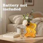 Modern Glass Vase and Clock for Home Decor