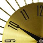 Gold Starburst Wall Clock with Crystal Accents