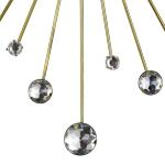 Gold Starburst Wall Clock with Crystal Accents