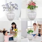 Luminous Waves Glass Flower Vase for Home Decor