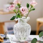 Luminous Waves Glass Flower Vase for Home Decor