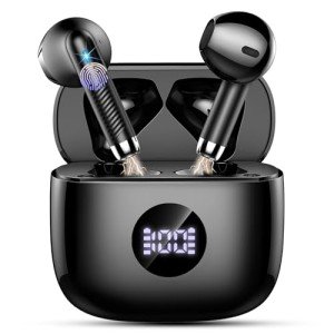 Bluetooth Wireless Earbuds with Noise Cancelling Mics