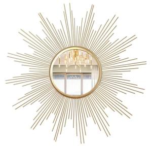 Cityelf 24'' Gold Sunburst Wall Mirror Decor