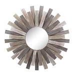 Stonebriar 32" Wood Sunburst Wall Mirror