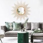 Cityelf 24'' Gold Sunburst Wall Mirror Decor