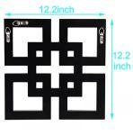 Silver Mirrored Square Wall-Mounted Mirrors 2 Pack