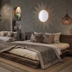 Cityelf 24'' Gold Sunburst Wall Mirror Decor