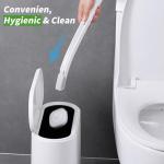 Oshang Disposable Toilet Brush with 14 Refills