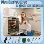 Heavy Duty Oven Cleaner Brush Set for Tough Grime