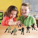 Army Men Action Figures Playset for Boys 4-7