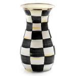 MACKENZIE-CHILDS Tall Black-and-White Enamel Vase