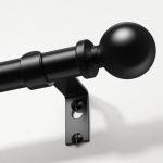 Adjustable Black Curtain Rods 48 to 84 Inches