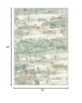 Light Green 5x7 Area Rug, Modern Abstract Design